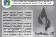 Ubutumwa bwo kwibuka ku nshuro ya 29 jenoside yakorewe Abatutsi mu Rwanda.