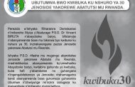 Ubutumwa bwo kwibuka ku nshuro ya 30 Jenoside yakorewe Abatutsi mu Rwanda.